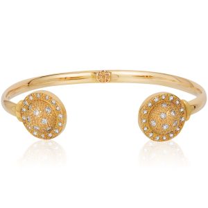 Onirikka gold bangle with diamonds