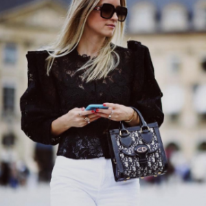 Charlotte Groeneveld wearing signet-style rings