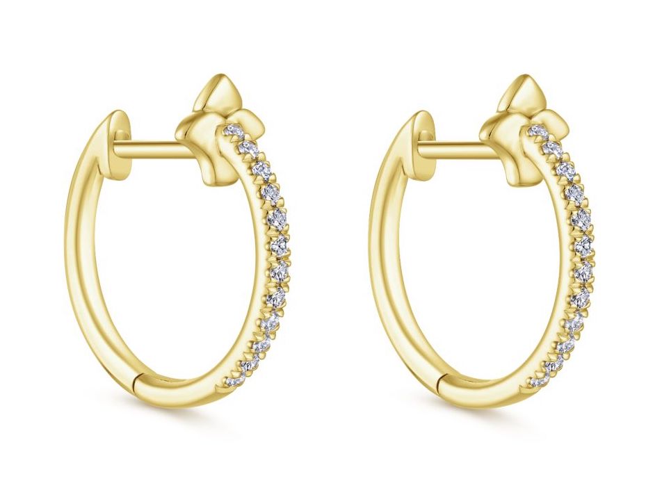Gabriel and Co. diamond huggie earrings