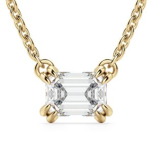 Diamond Nexus East West pendant in yellow gold