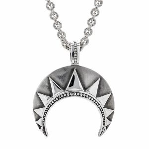 chasseur silver crescent pendant