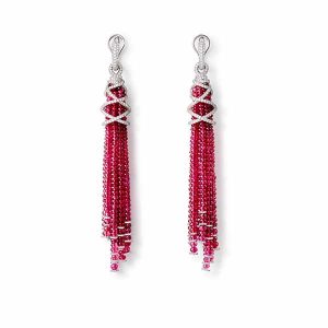 David Yurman spinel bead tassel high jewelry earrings