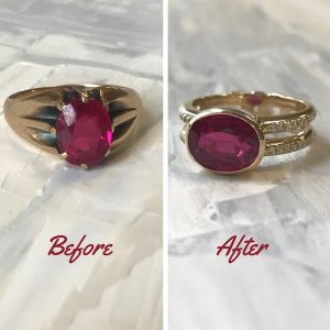 Ruby Rings Heirloom jewelry makeover