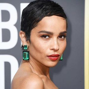 Zoe Kravitz in Lorraine Schwartz earrings