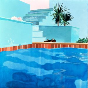 David Hockney Exhibit Pool and Steps Le Nid du Duc