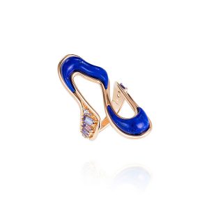 Fernando Jorge Stream Long Ring Tanzanite and Lapis