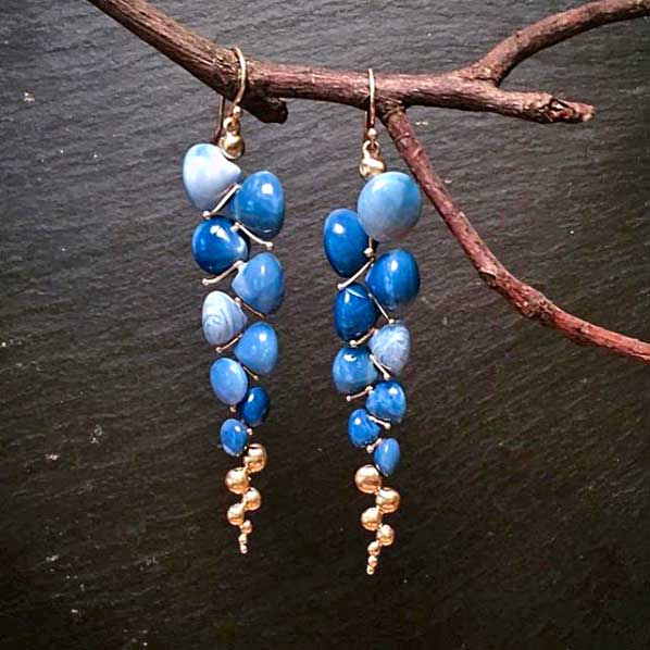 rachel atherley peruvian blue opal earrings