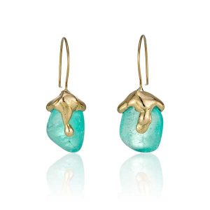 The Rock Hound Muzo emerald earrings