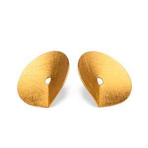 Zaremski matte gold earrings