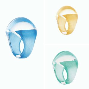 Lalique cabochon rings new colors