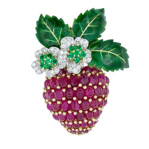 Oscar Heyman strawberry brooch