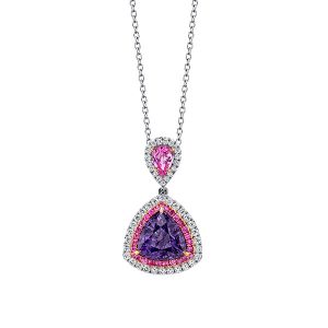 Omi Prive pink and purple spinel pendant