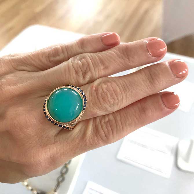 Sydney Strong cabochon opal ring