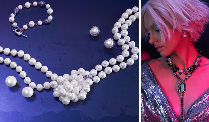 Carolee pearls and campaign imagery