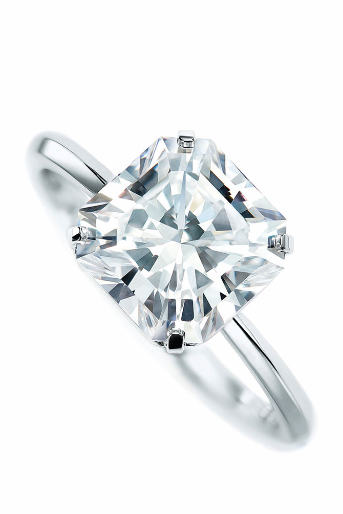 Tiffany Bezet Princess estate diamond engagement ring DC | Pampillonia  Jewelers | Estate and Designer Jewelry