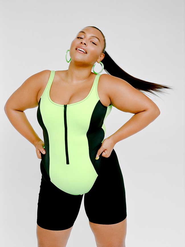 Alison Lou Loucite green hoops Paloma Elsesser