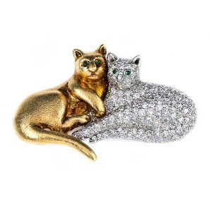 Oscar Heyman cat brooch