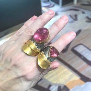 Atelier Zobel pink tourmaline rings