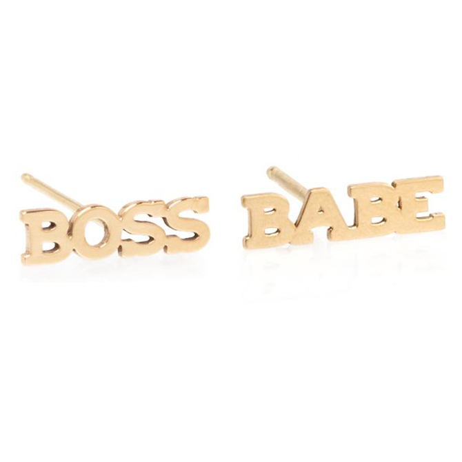 Zoe Chicco Itty Bitty Boss Babe earrings