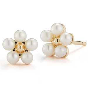 Barbela mini pearl flower earrings