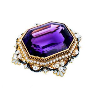 Faerber Collection siberian amethyst brooch