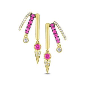 KC Designs multi charm earring