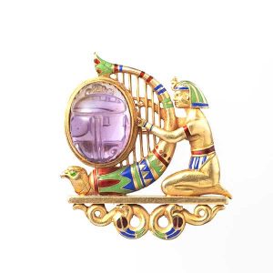 Theodore B Starr Egyptian revival brooch