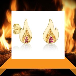 Sydney Evan flame earrings