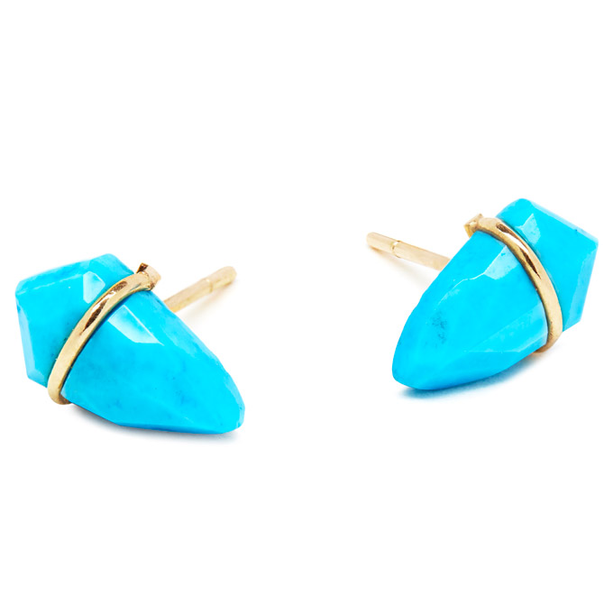 Page Sargisson turquoise small Kite earrings