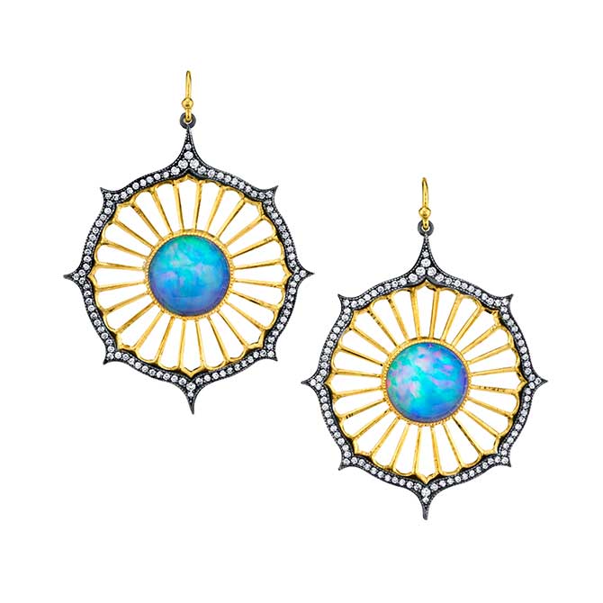 Arman Sarkisyan opal earrings