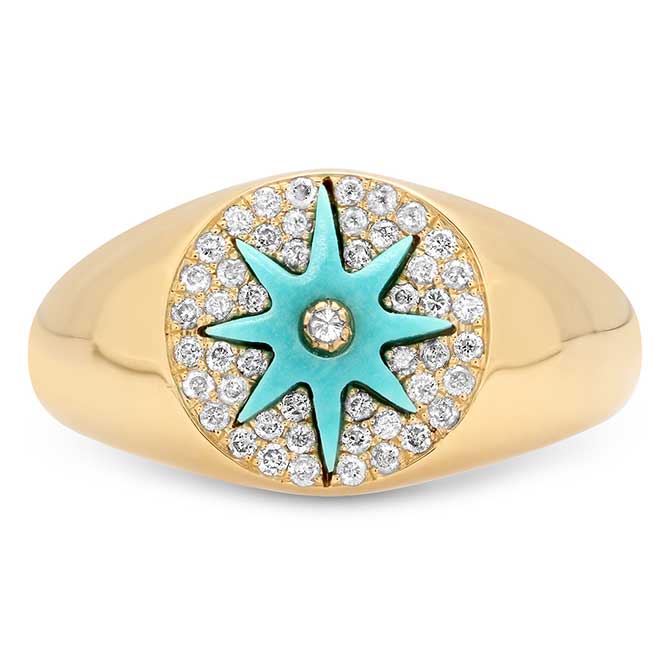 Colette turquoise signet ring