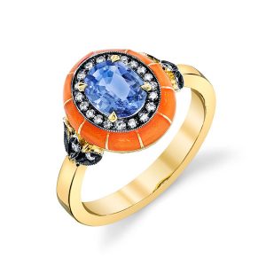 Lord Jewelry rock candy ring orange enamel