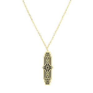 Royal Chain gold art deco pendant