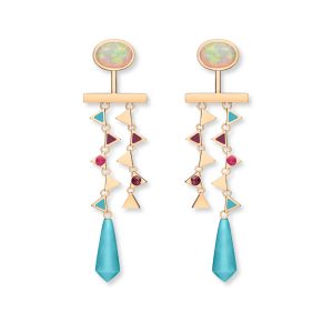 Nouvel Heritage opal dangle Kiss earrings