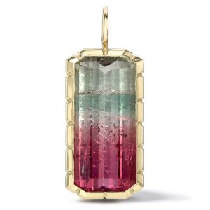 Retrouvai watermelon tourmaline charm