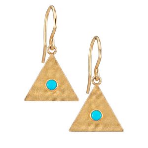 Alice Pierre Sand triangle earrings