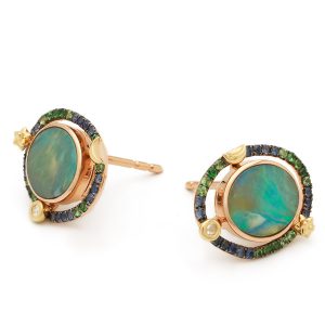 Bibi van der Velden Galaxy opal earrings