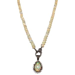 Melinda Lawton opal teardrop pendant