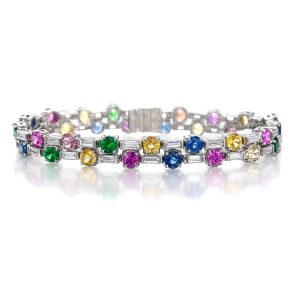 Oscar Heyman multi gemstone bracelet