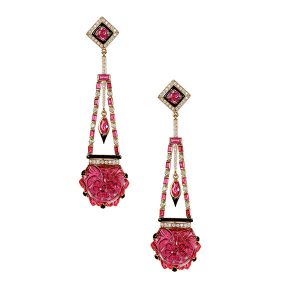 Hanut Singh ruby earrings