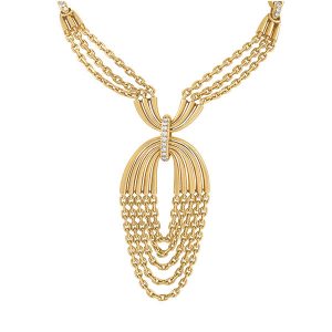 Maklowe gold pendant necklace