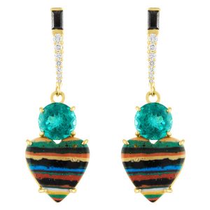 Eden Presley chrysocolla heart earrings