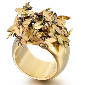 Max Danger bee cluster ring