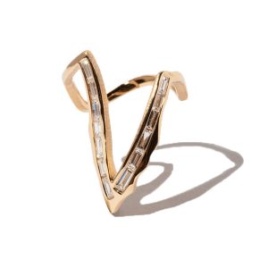 Milamore Kintsugi Deep V Diamond ring