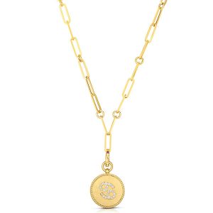 Roberto Coin gold Cancer medallion