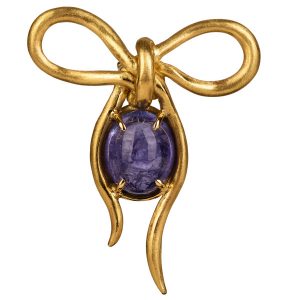 McFarlane tanzanite bow brooch