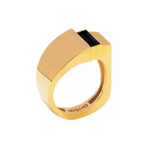 Misho man ring gold black