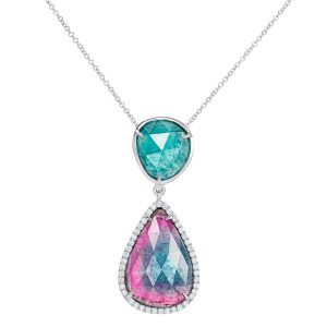 Simon G watermelon tourmaline necklace