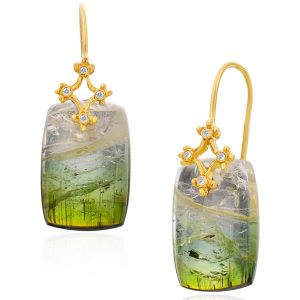 Just Jules green tourmaline earrings