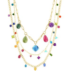 M. Spalten Gemfetti necklaces